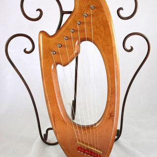 The soft, organic shape of this lyre for sale is pleasing