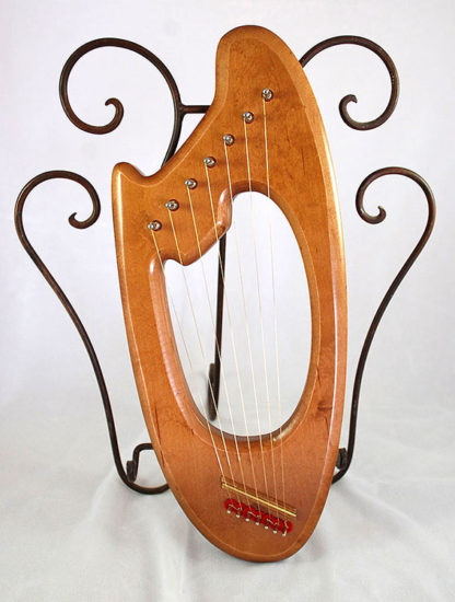 The soft, organic shape of this lyre for sale is pleasing